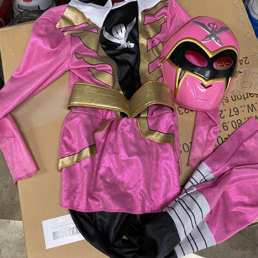 Pink power rangers 4-6 girls costume